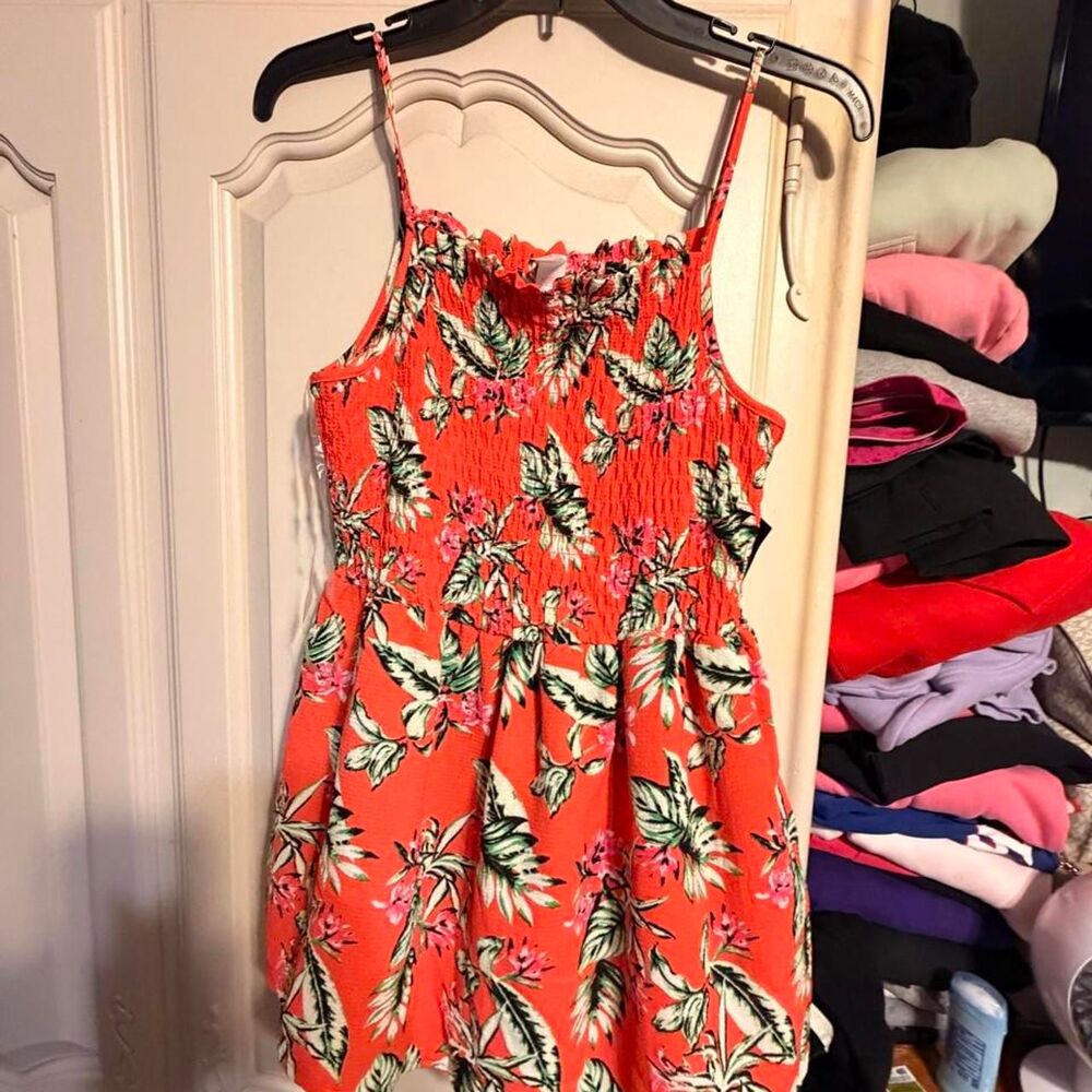 Women's Red and Orange Dress